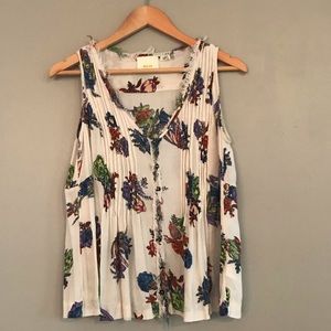 Maeve for Anthropologie Sleeveless Boho Top M